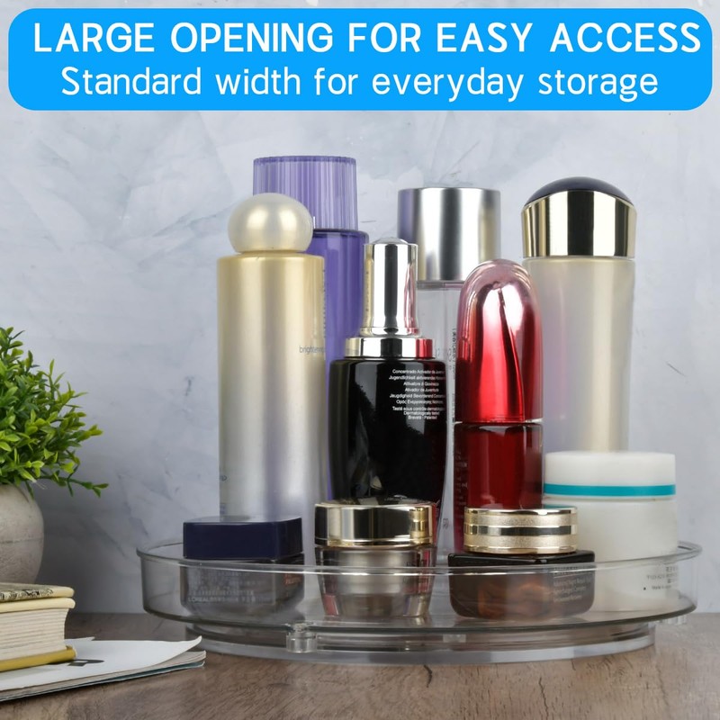 Turntable Organiser, 360° Fridge Rotating Plate Spice Holder, Turntable Organiser