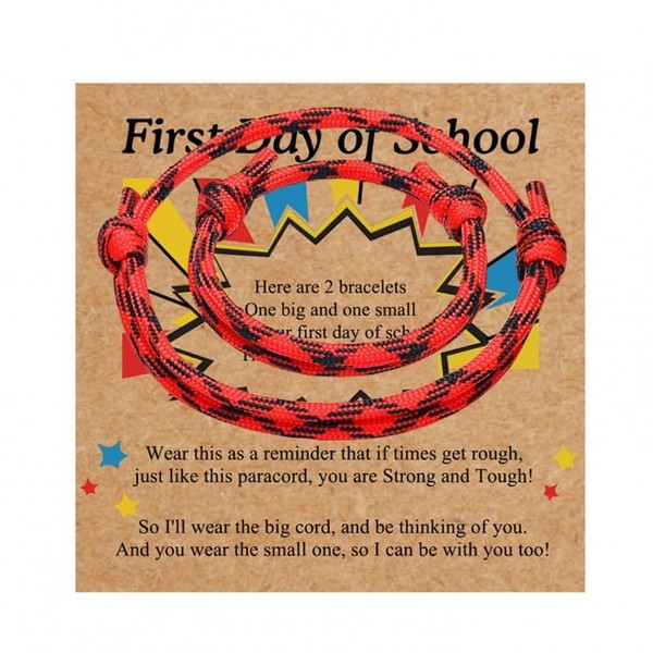 Fuqimanman2020 2-3Pcs Back to School Bracelet for Mom Father Daughter