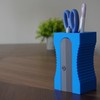 Portalápices en Forma de Sacapuntas Gigante, Organizador de Escritorio (Azul)