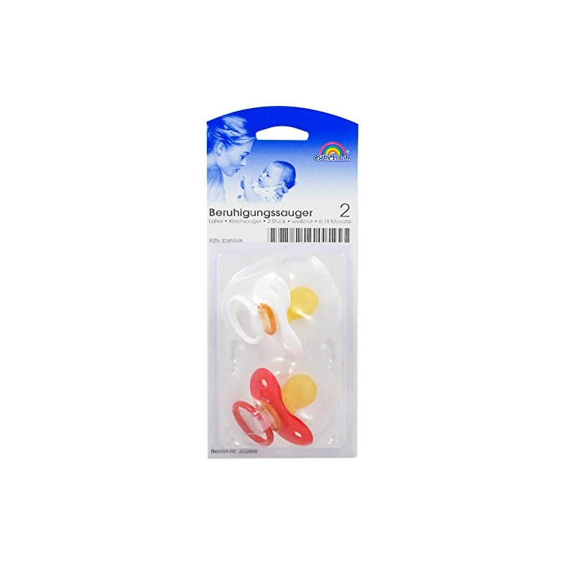 Teat Cherry Latex Size 2 6-18 Months White/Red Pack of