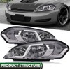 LQI LED Headlight Assembly Lamps Compatible with Chevy Impala 2006-2013/