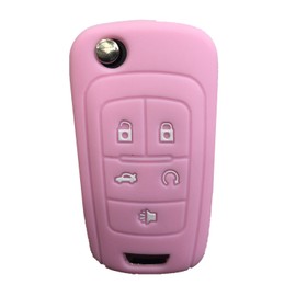 Key Fob Cover for Buick：RPKEY Pink Silicone Keyless Remote Replacement | Car Key Fob Case Protector Fit for Buick Lacrosse Encore Regal Verano | Key Fob Shell