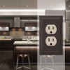 AMERELLE 84DVB Steps Single Duplex Cast Metal Wallplate in Aged