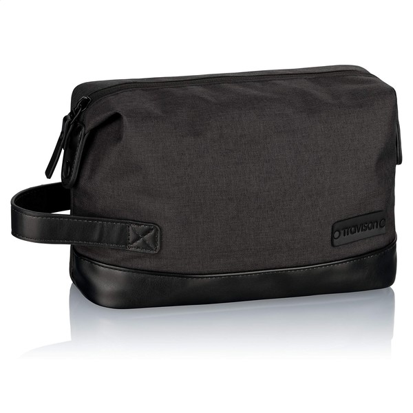 TRAVISON Toiletry Bag for Men and Women, Robust Toiletry Bag Ideal for Holidays, Travel and Leisure or as a Gift, with Inner Pockets, Water Resistant, black, Toiletry bag