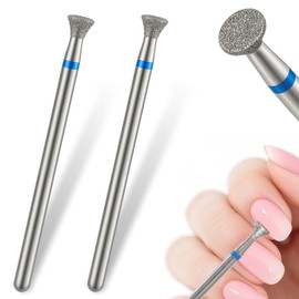 2Pcs Nail Drill Bits, Carbide Drill Bits Remover Cuticle Bit Professional Electric Nail Drilling Bit for Acrylic Nails Art Tools Manicure Nails Prep Salon Home Foot Care DIY Use