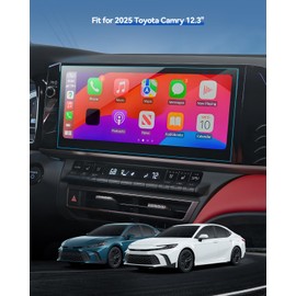 LANTU 2PCS Car Screen Protector for 2025 Camry XLE/XSE, Camry XV80 Accessories Navigation Nano Touchscreen Protector Film HD Clear Bubble Free 12.3''