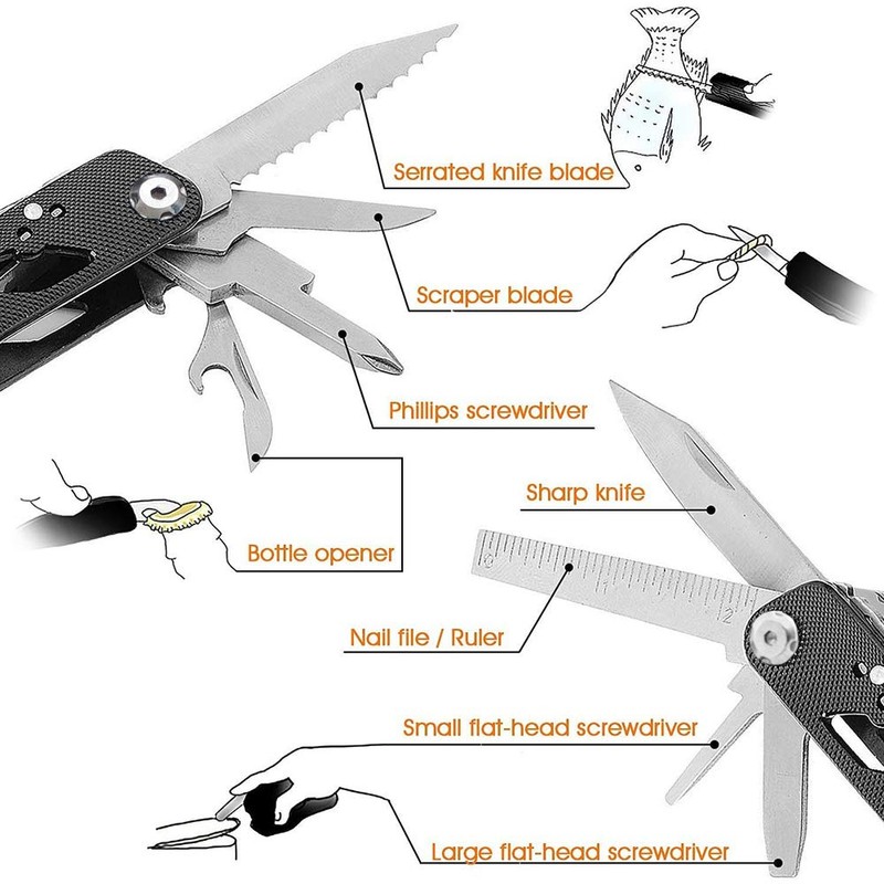 Gift for Men，Multi Tool, 24 in 1 Multitool Pliers with