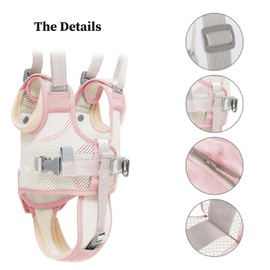 KIYUMI - Arnés ajustable de mano para caminar para niños, cinturón de asistente para aprender a caminar, entrenador, herramienta de caminata, ala para caminar, malla 3D, color rosa