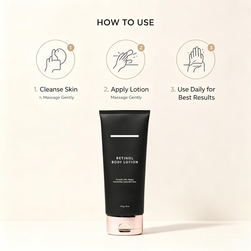 Retinol Body Lotion, Firming Body Cream for Crepey Skin