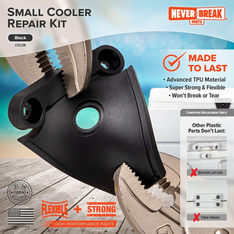 NeverBreak Parts - Igloo Cooler Replacement Parts - Small Black