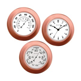 Bulova Weather Station - Clock, Barometer and Thermometer - 3 Piece Set Bulova C4829