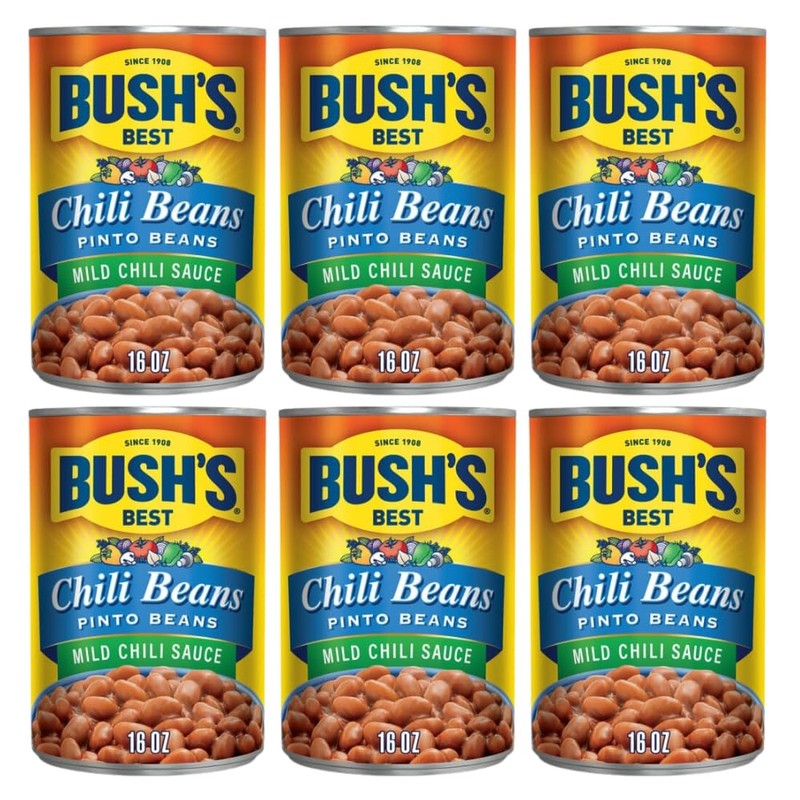 Bush's Best Mild Chili Beans - Pinto, 16 OZ (Pack