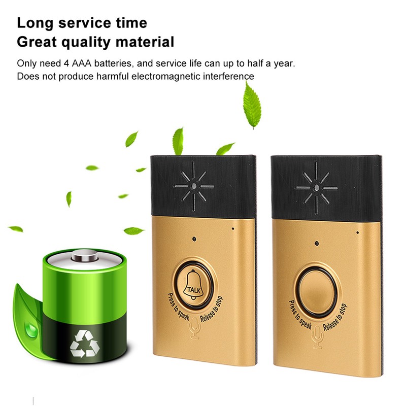 Wireless Intercom Doorbell Dual Voice Smart Bell 2‑Way Talk Home