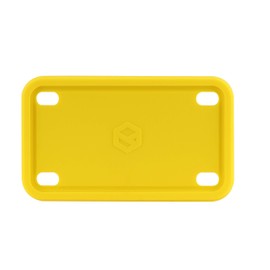 Rightcar Solutions Motorcycle License Plate Frame Premium Silicone, Rust-Proof, Rattle-Proof, Weather-Proof Plate Holder, Street Legal, Custom Bike Tag Frame - Yellow