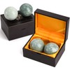 Lyellfe Set of 4 Marble Stone Baoding Balls, 2 Inch