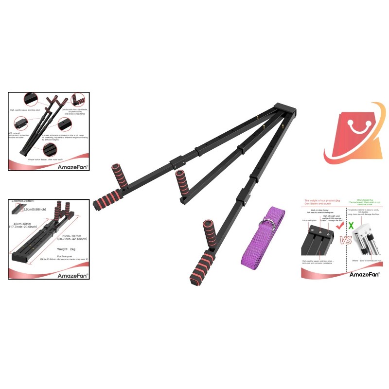 Leg Stretcher Stainless Steel 3 Bar Flexibility Machine Ballet Yoga