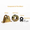 Lyplus 4-Pack 660 lbs Heavy-Duty 2in V-Groove Casters with Brackets