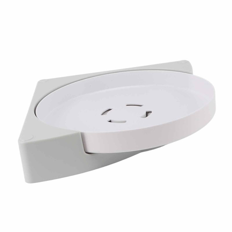 Shower Caddy Corner Rotate Wall Mount Easy Install Modern Plastic