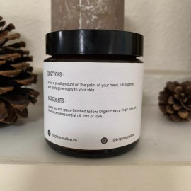 Brightside Tallow Handmade Frankincense Whipped Tallow moisturizer - 100% all natural ingredients