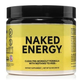 NAKED Energy - Pure Pre Workout Powder for Men and Women, NSF Certified, Vegan, Unflavored, Healthy Pre Workout - No Added Sweeteners, Colors Or Flavo