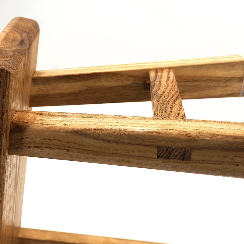 ANQILEE Handmade Solid Wood Stool Milking10 Height Wooden Step Stool