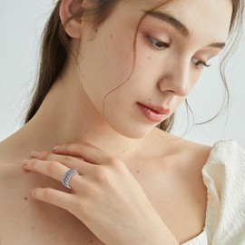 HUKKUN Celtic Fidget Ring Sterling Silver Celtic Knot Spinner Ring Irish Celtic Knot Fidget Jewellery Gifts for Women Men