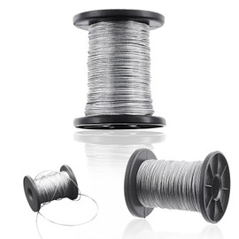 Bimior 2Pcs 100 Feet Picture Hanging Wire, Picture Wire for Mirrors, Photo Frame Picture, Clock, Art Work Support & Hanging up to 50lbs