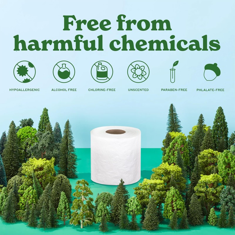 Caboo Tree Free Toilet Paper, Septic Safe Toilet Tissue, Non