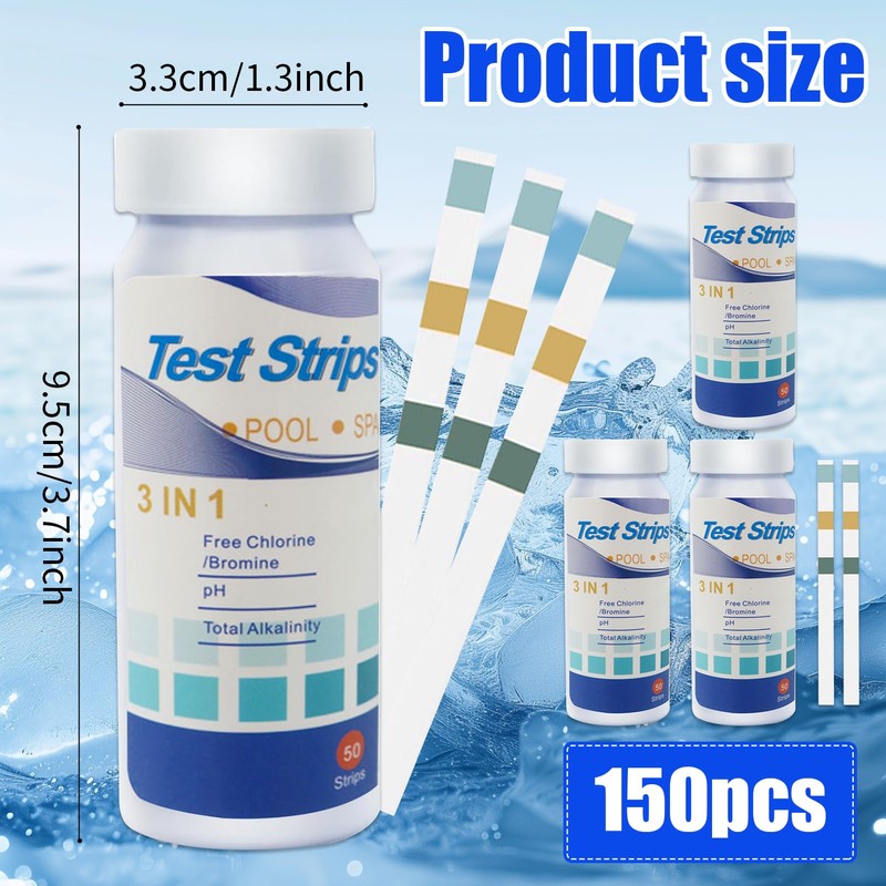 Hot Tub 3 In 1 Test Strips,PH Test Strips,PH Tester