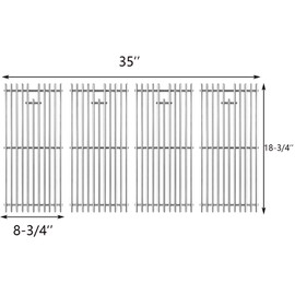 Tlhshuyu 18-3/4" Stainless Steel 4 Cooking grates Replacement Parts for kitchenaid 740-0781, 750-0781, 720-0856 Sam's Club 720-0856V, 730-0856, 730-0856V Grill Grids