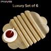 FAVE Luxury Gold Round Table Mats Set of 6 15