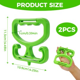 EBQOSK 2 - Pack Grocery Bag Carrier Grips, Heavy Duty Grocery Bag Holde, Plastic Anti - Slip Shopping Bag Handle Holders, Reusable Heavy - Duty Assist for Pain - Free Carrying