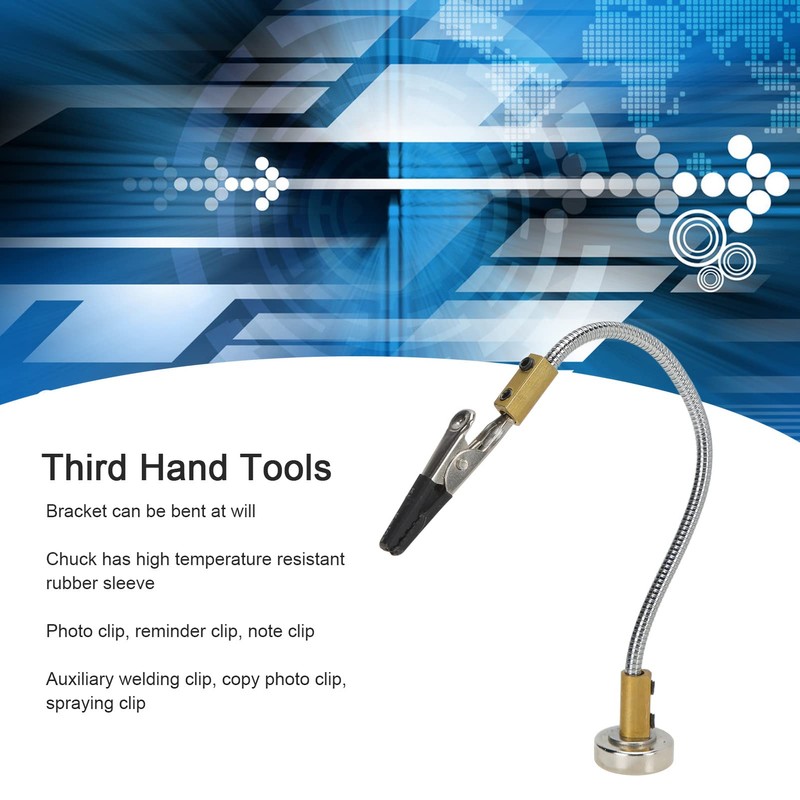 Third Hand Soldering Tool, Adjustable Flexible Gooseneck Magnetic Helping Hand,