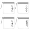 4 PCS Clear TSA Approved Toiletry Bag, Quart Size Carry-On