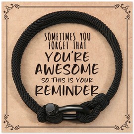 Jewelry&Card Birthday Gifts for Men, Fathers Day for Dad, Gifts for 4-12 Year Old Boys, Best Thank You Gifts Ideas, Bracelets for Men Teen Boys Him