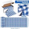 Kochorie 54 Inch x 300 Ft Blue Checkered Plastic Table