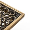 KUNGYO Vintage Bathroom Floor Drain Flower Carved with Brass -