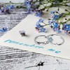Forget Me Not Sterling Silver Couples Rings Set,Forget Me Not