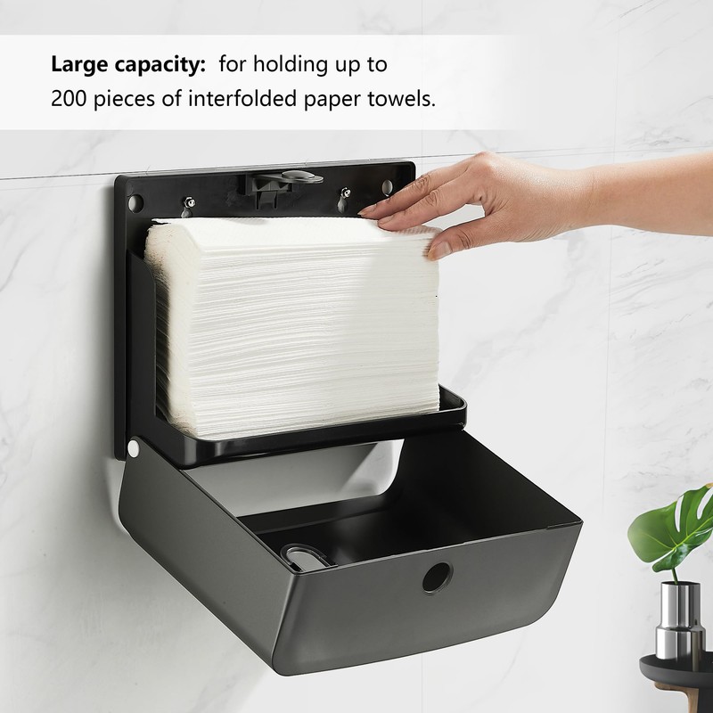 Modundry Wall Mounted Paper Towel Dispenser Tissue Box Dispenser Commercial