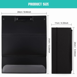 Beedove Nursing Clipboard, Foldable Nurse Clipboards with Elastic Band, Lightweight 3 Layers Nurse Clip Board, Pocket Notepad Gifts for Clinical Nurses, Students, Doctors