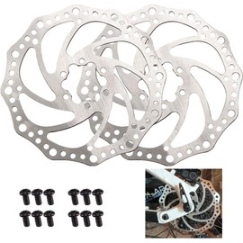 2 x Disc Brake Rotors 160mm | Bike Disc Brake Rotor Stainless Steel With 12 Pcs Screws | Disc Brake Spacer, Bike Disk Brake Space | Suitable For Road Bike,Mountain Bike,MTB,BMX