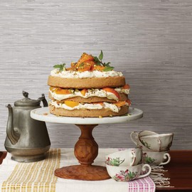 NuWallpaper NUS3340 Tibetan Grasscloth Silver Peel & Stick Peel and Stick Wallpaper, Metallics