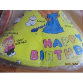 Betta Vintage Heathcliff Party Supplies 1981 Birthday 4 Pk Party Hats Multi-color NOS