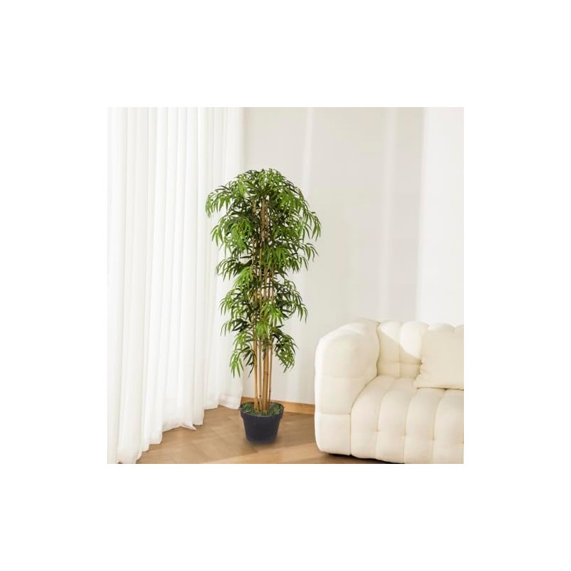 VANLIG Planta Artificial Bamboo de 1.5mts Incluye Maceta para Interiores
