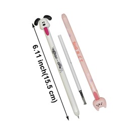 Maydahui 8 Pcs Adorable Cat Dog Tongue-out Pens Release Pressure Pens Cute Cat Dog Gel Pens Novelty Animal Pens Black Ink for Dog Cat Lovers Shcool Office Supplies Party