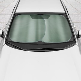 BDK - Parasol para Parabrisas de Coche, 2 Unidades, Color Gris carbón, Parasol para Parabrisas de Coche, protección Interior de Rayos UV, fácil instalación y Mantiene tu vehículo Fresco, Accesorios