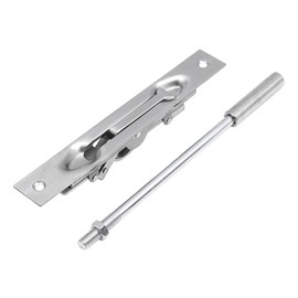 ULTECHNOVO Flush Bolt for Double Door - 6 Inch Concealed Security Door Lock - Flush Mount Extension Bolt for Inactive Leaf, French Doors, Composite Doors, Wood Doors - Stainless Steel Slide Lock