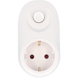 UNITEC 47535 Adaptor Plug with Dimmer, Socket Dimmer for Bulbs and High-Voltage Halogen Lamps up to 280 Watt, White