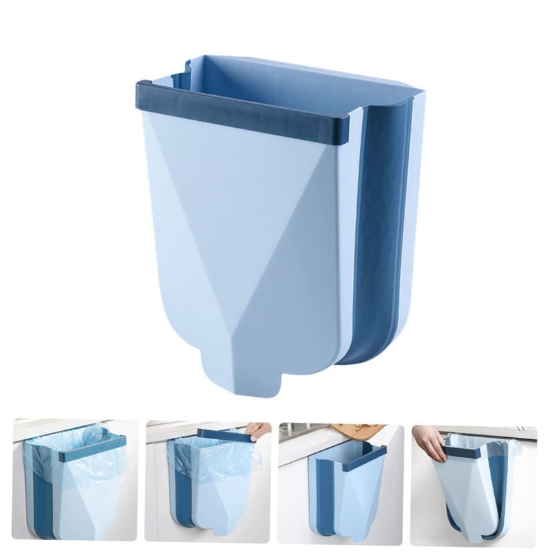 iplusmile Wall Mounted Folding Trash Can Space Saving Waste Container