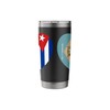 Delaware and Cuba Flags: Heart Shaped Unity Stainless Steel Insulated